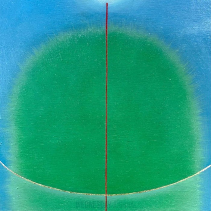 길우정 Woojung Ghil, Savouring Silence 31, 2023, Oil and gold leaf on wood, 10 x 10 cm.jpg