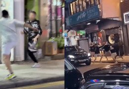[홍콩뉴스] 홍콩 침사추이 길거리 패싸움에 삼합회 조폭 대거 개입 충격