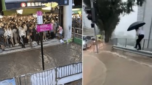 출근 후에 흑색 폭우 경고 발령.. 노동자들 분노